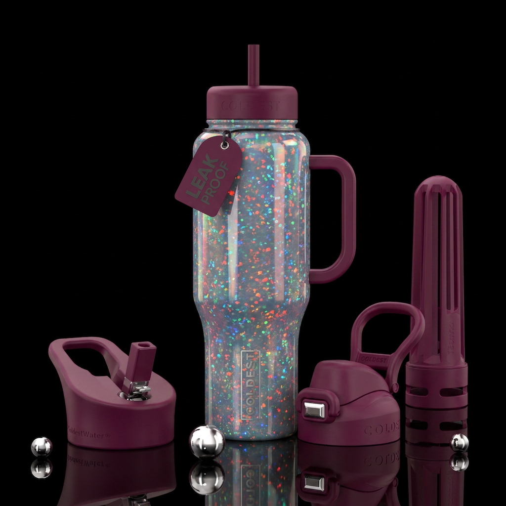 Pinfire opal water bottle design