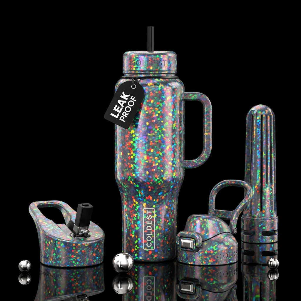 Pinfire opal water bottle design