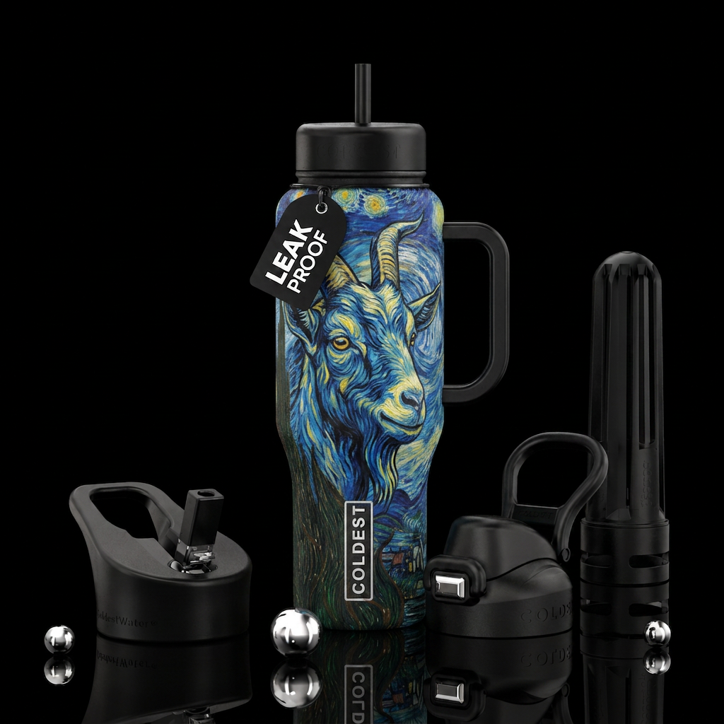 Vincent Van Goat water bottle design