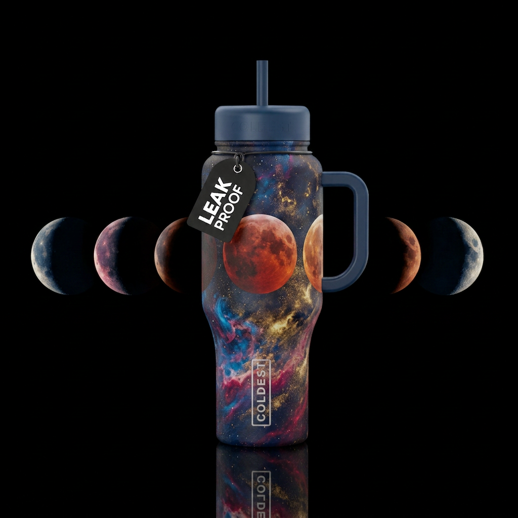 Lunar eclipse water bottle design