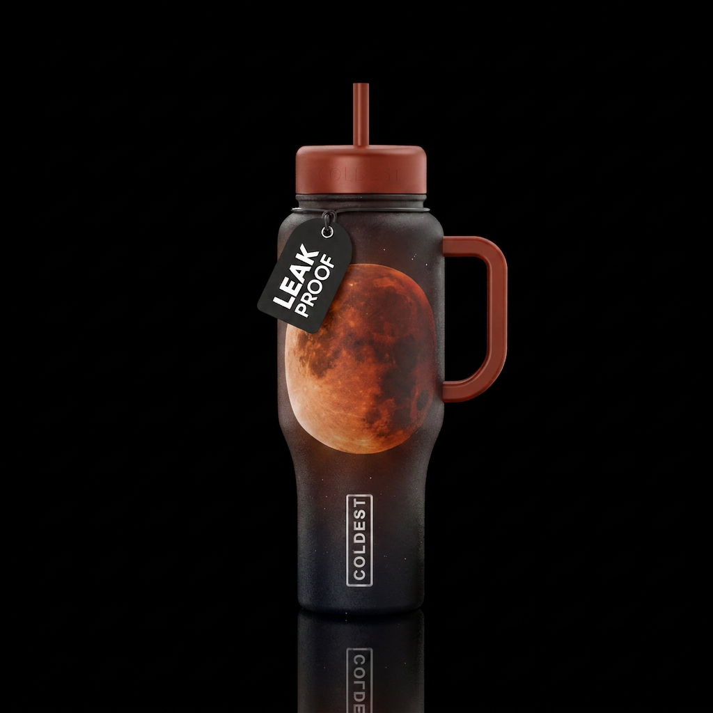 Lunar eclipse water bottle design