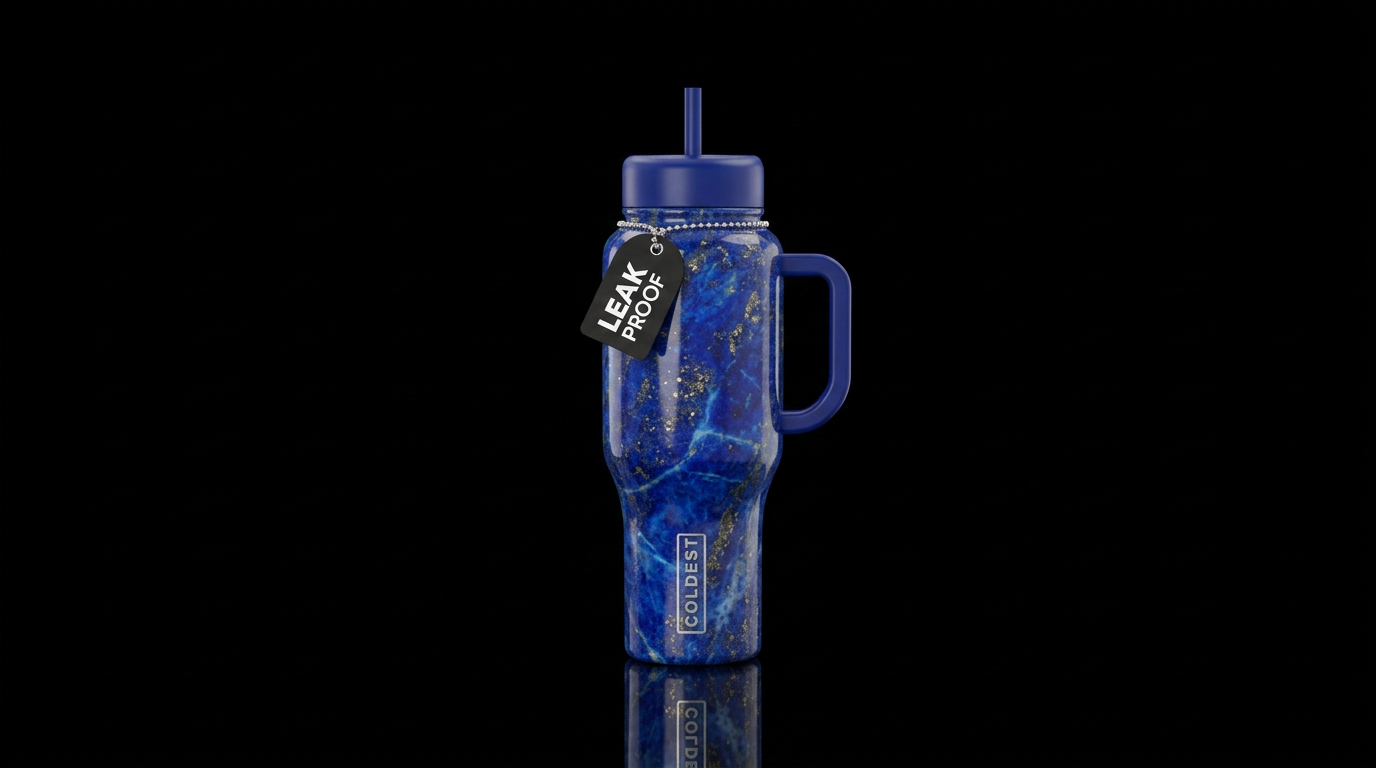 Lapis lazuli water bottle design