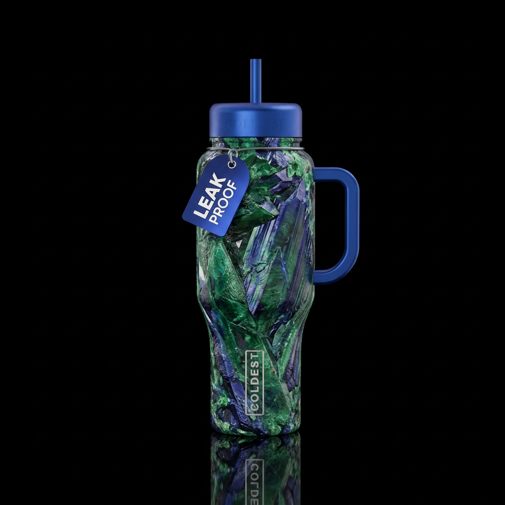 Vivianite water bottle design