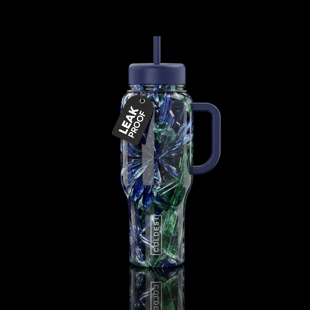 Vivianite water bottle design
