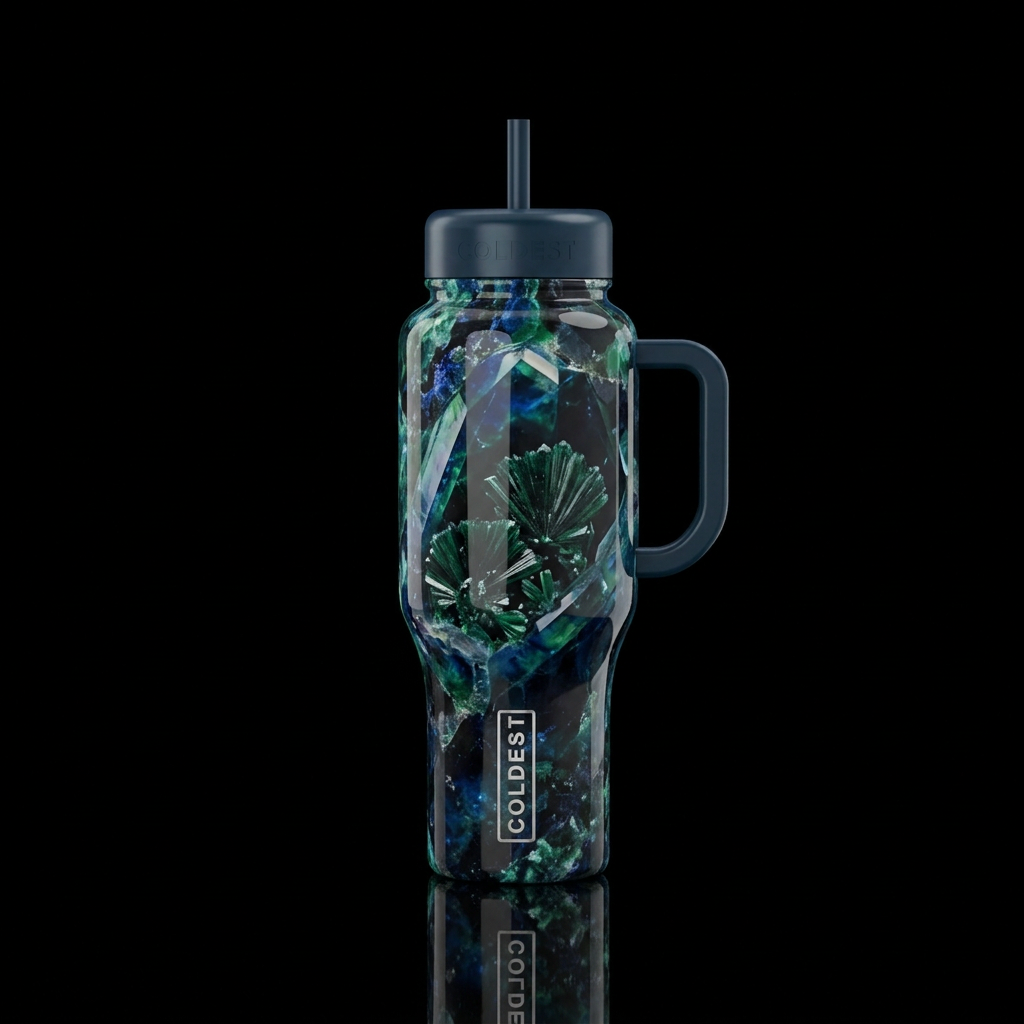 Vivianite water bottle design
