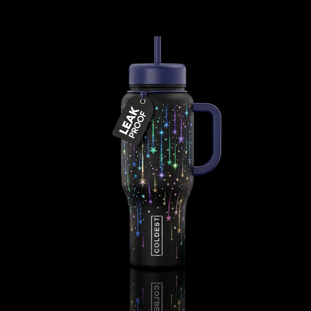 Falling stars water bottle design