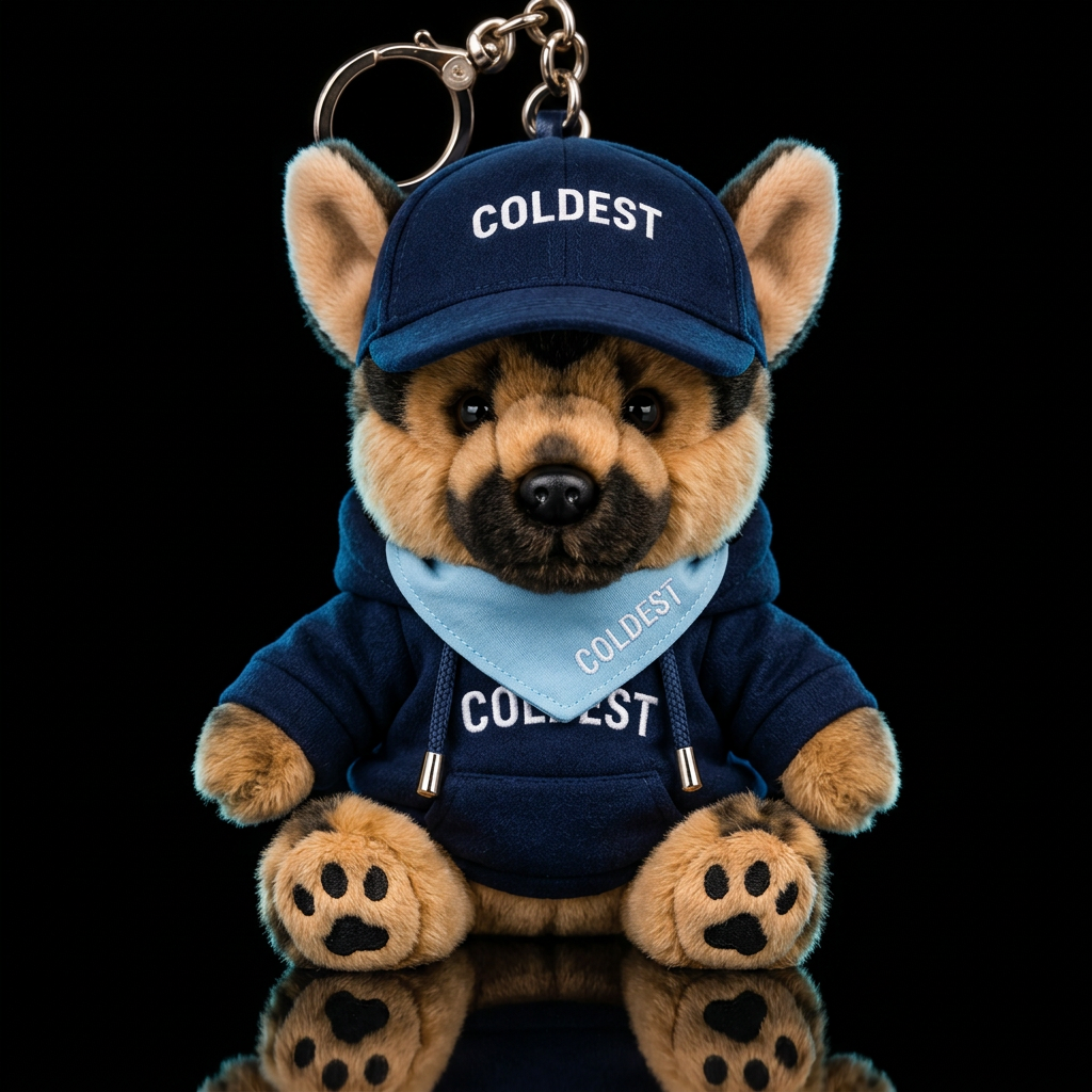 German Shepherd with coldest bandana water bottle design