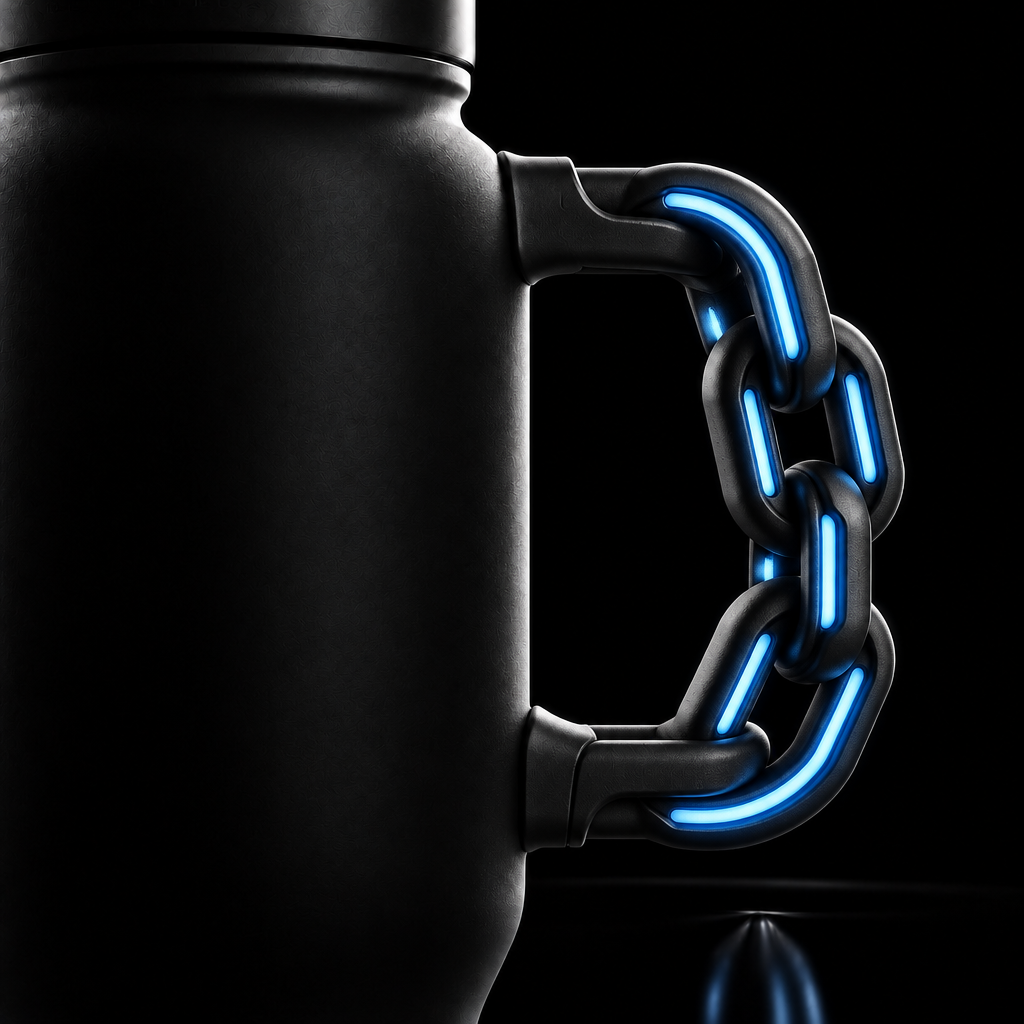 Chain link water bottle design