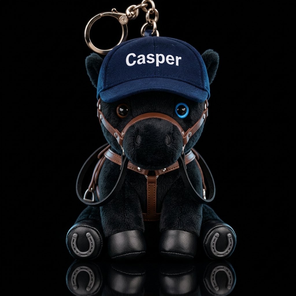 LEFT EYE IS BLUE, Brown leather saddle, Pony, rein... water bottle design