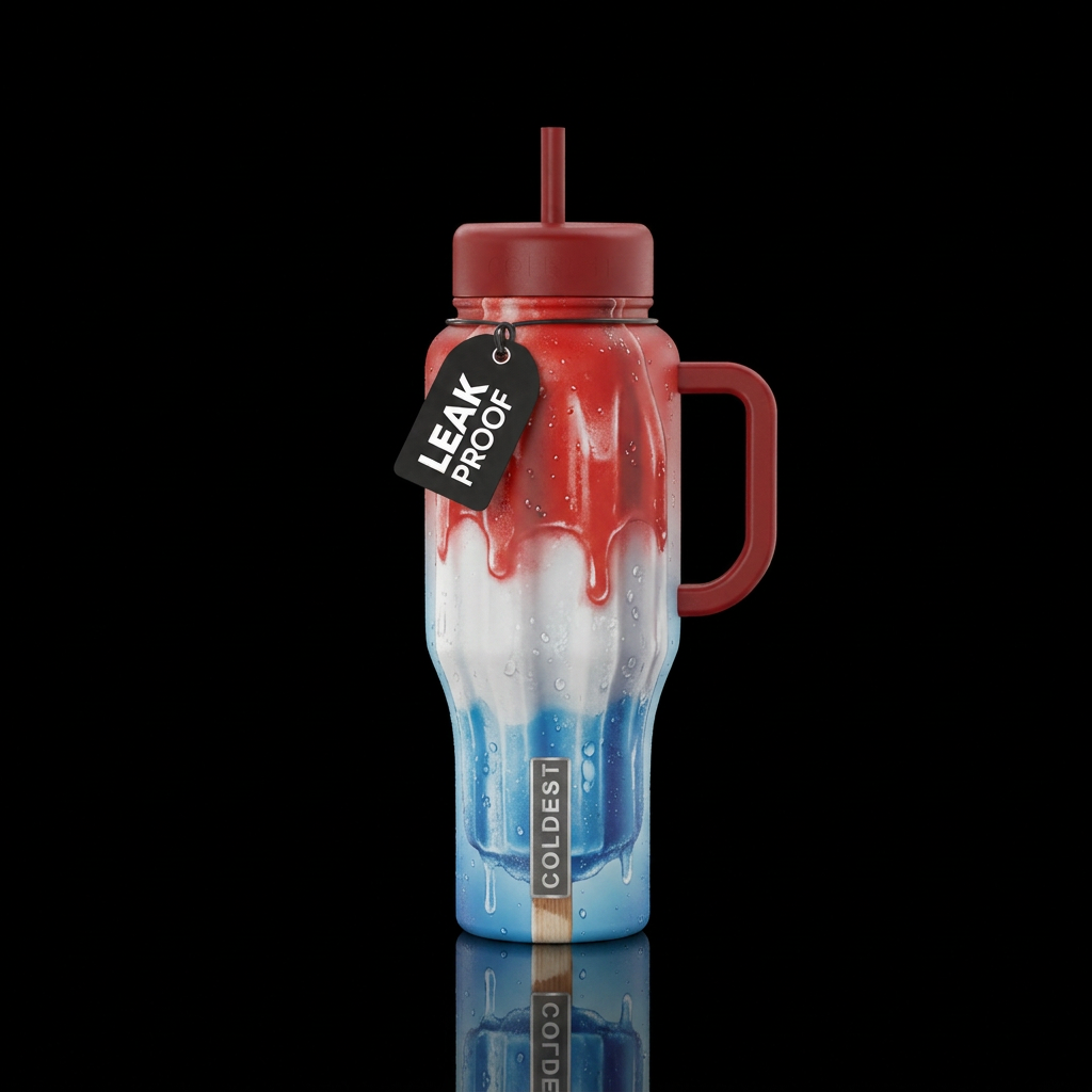bomb pop summer water bottle design