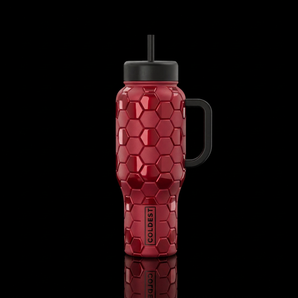 Crimson Core water bottle design