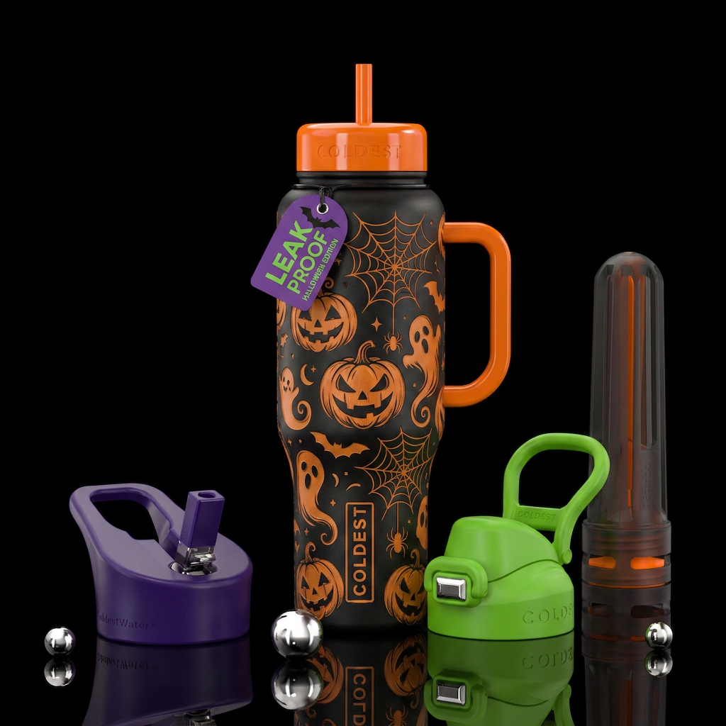 Halloween water bottle design