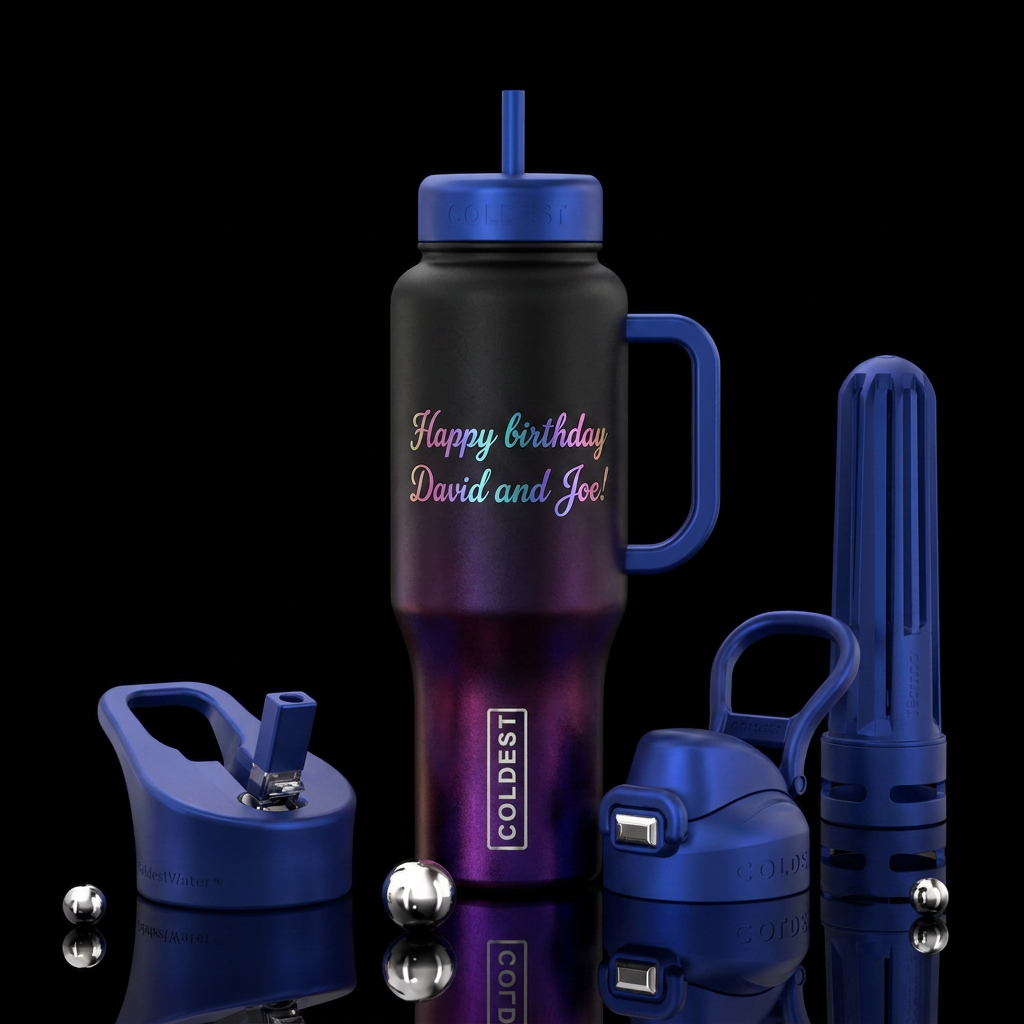 Happy birthday David and Joe! water bottle design