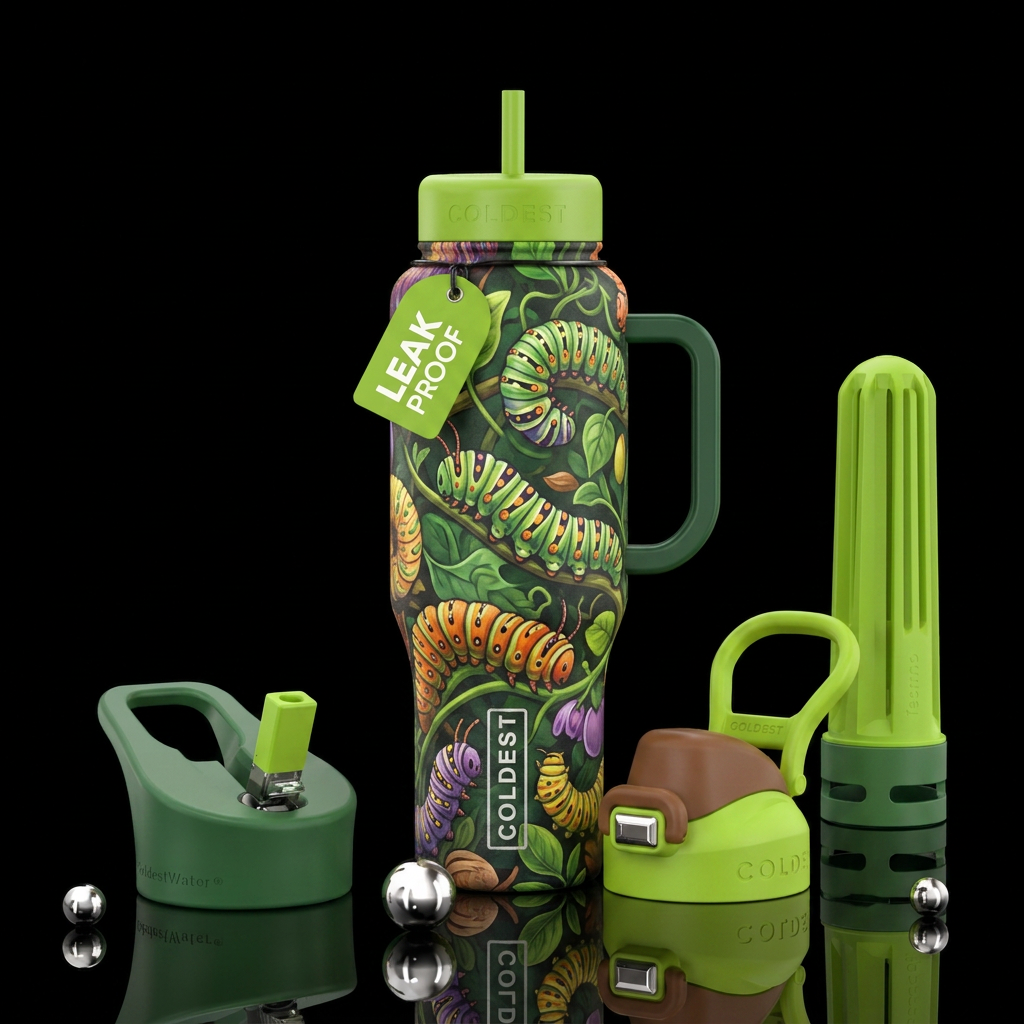 caterpillar water bottle design