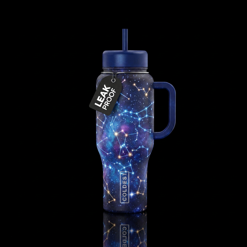 glowie, constellation water bottle design