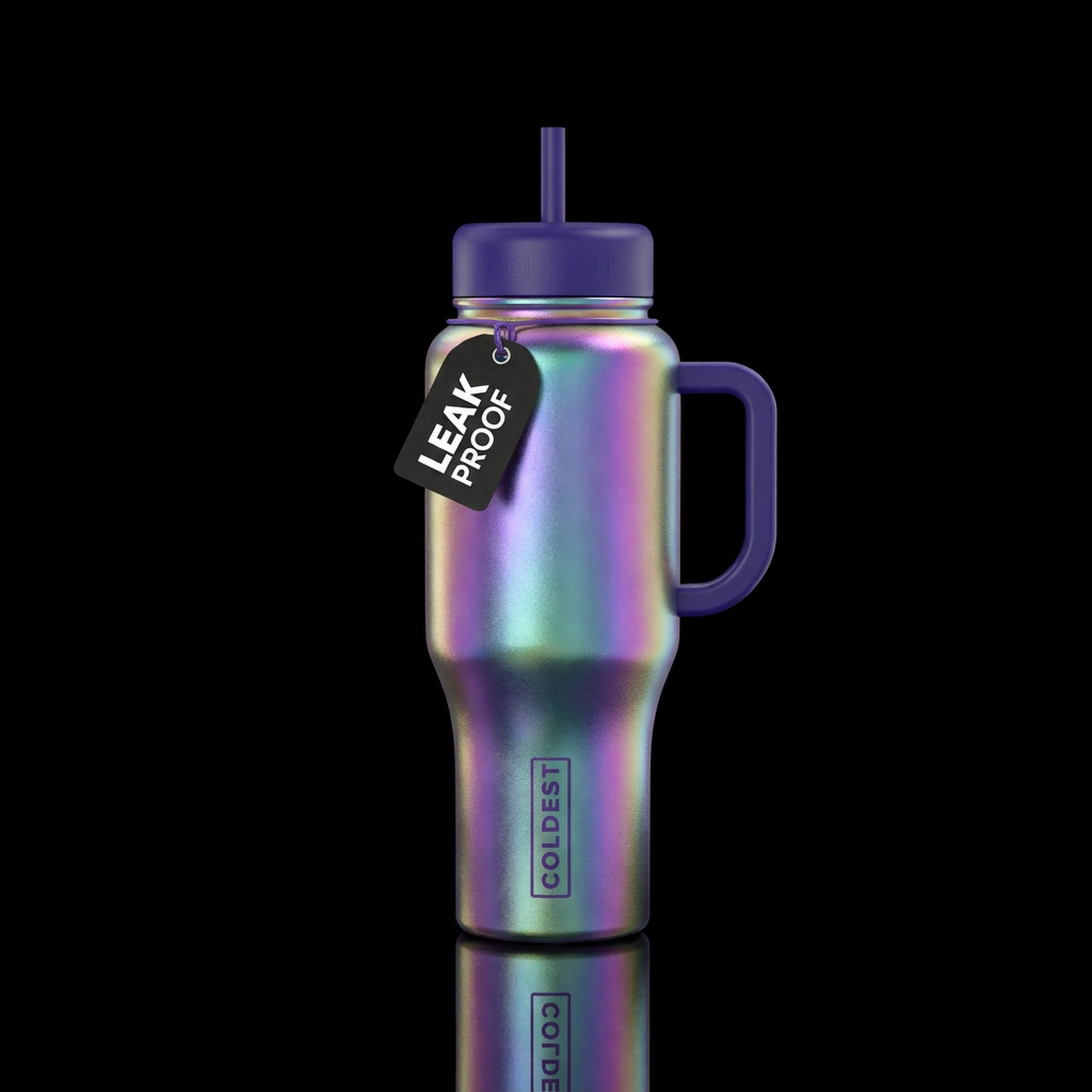 opalescent water bottle design