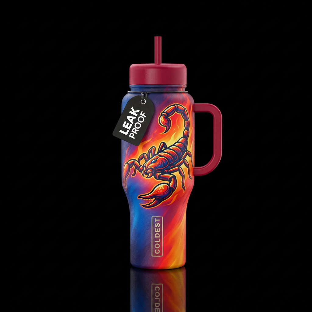 gradient, scorpion water bottle design