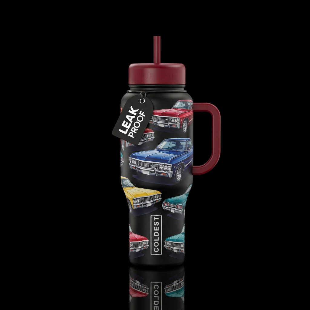 1967 chevy impala water bottle design