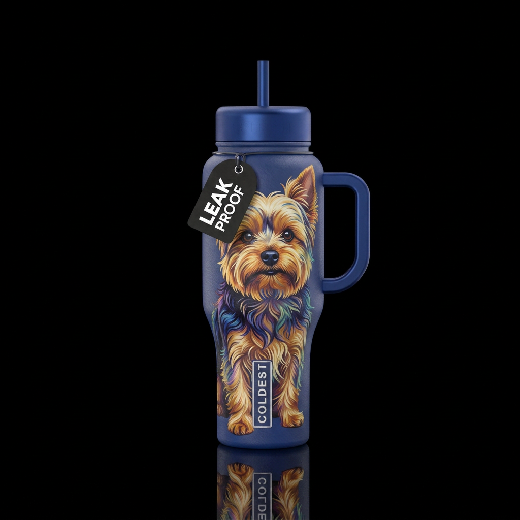 Yorkie dog water bottle design