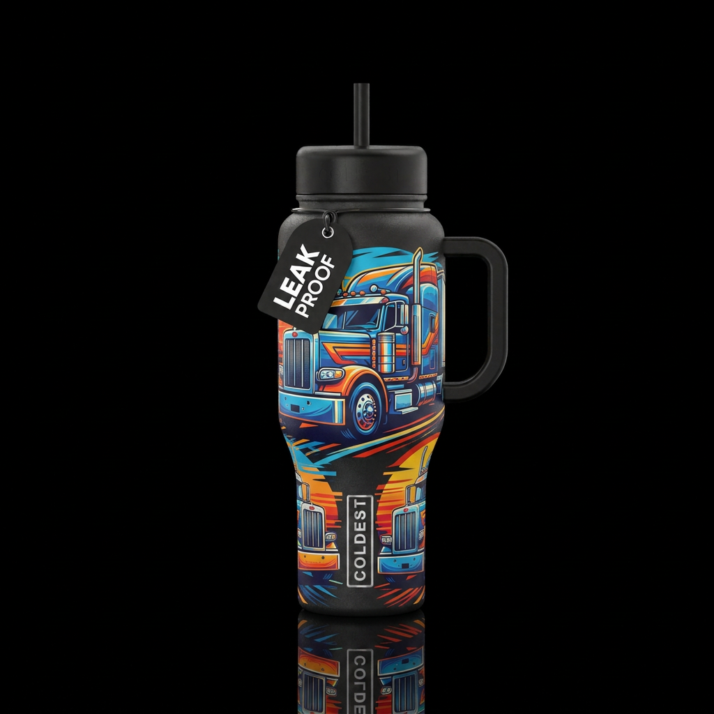 18 wheeler water bottle design