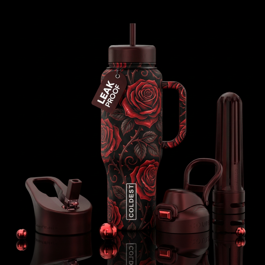 Rose all Day water bottle design
