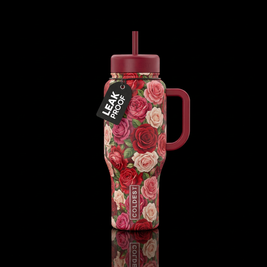 Lots of roses water bottle design