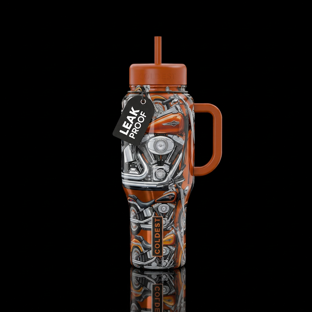 Harley Davidson motorcycles water bottle design