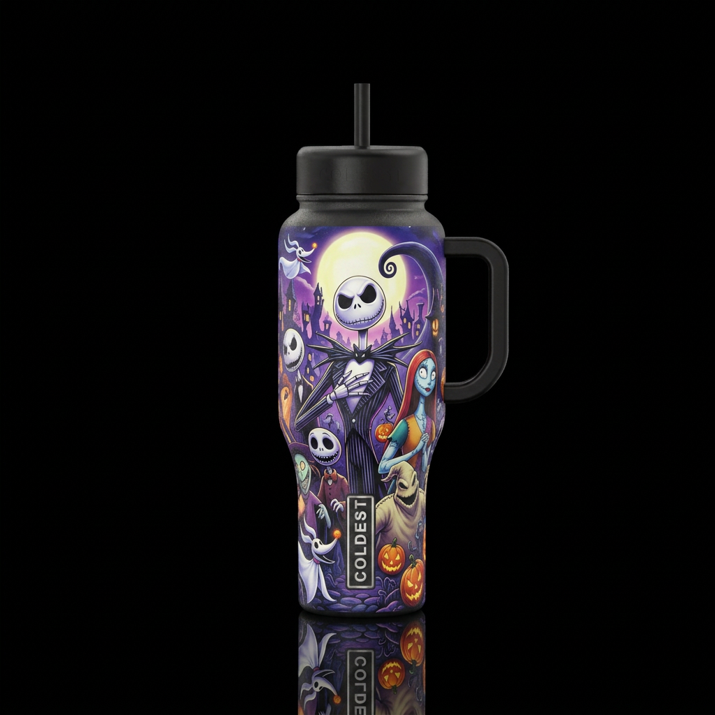 Nightmare before Christmas water bottle design