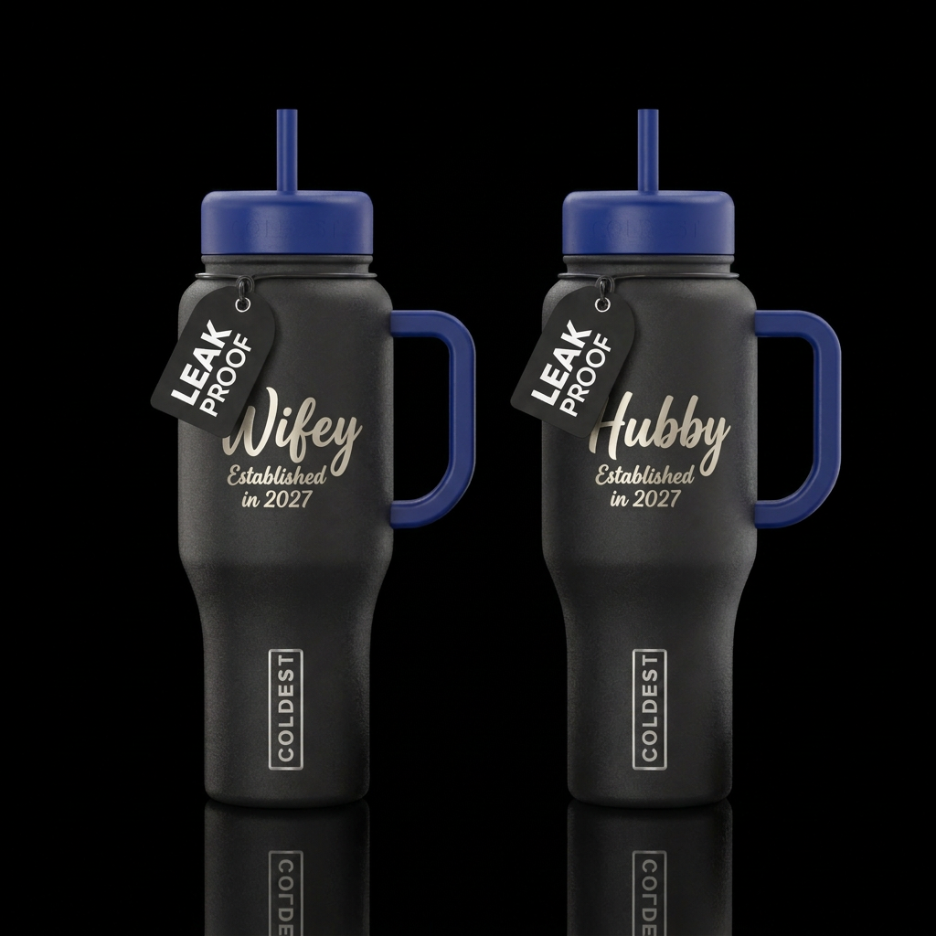 Pair new wifey and new hubby established in 2027 water bottle design