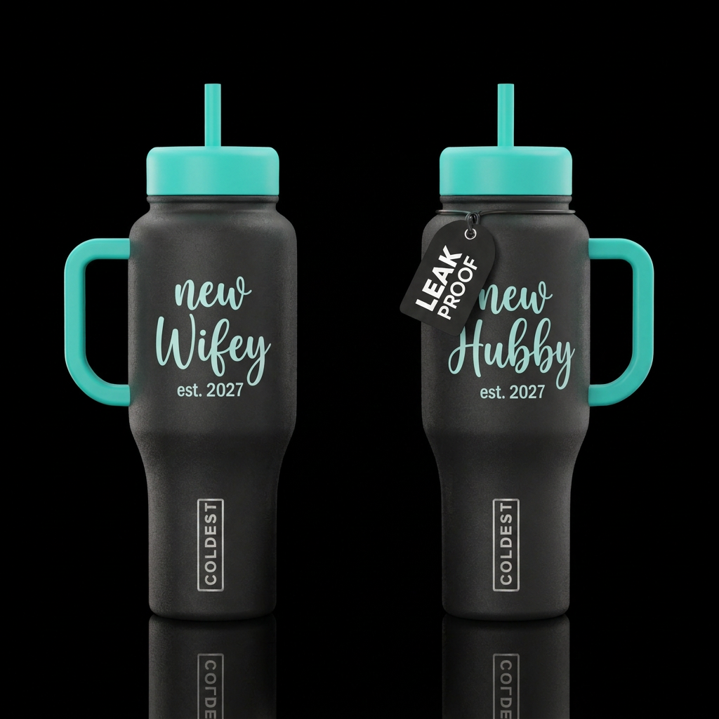 Pair new wifey and new hubby established in 2027 water bottle design