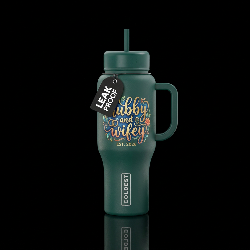 Pair of new hubby and a new wifey established 2026 water bottle design