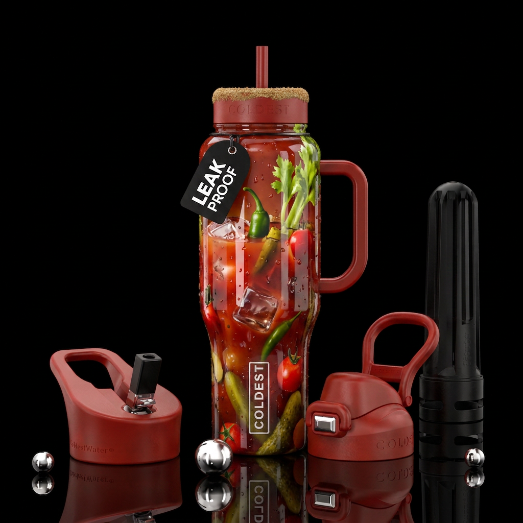 Bloody Mary Time water bottle design