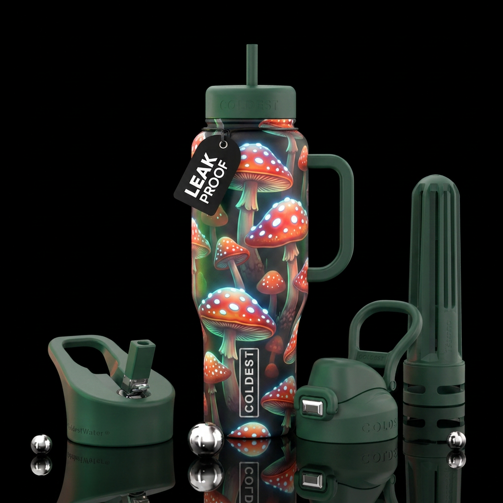 Fun-gi to be with water bottle design