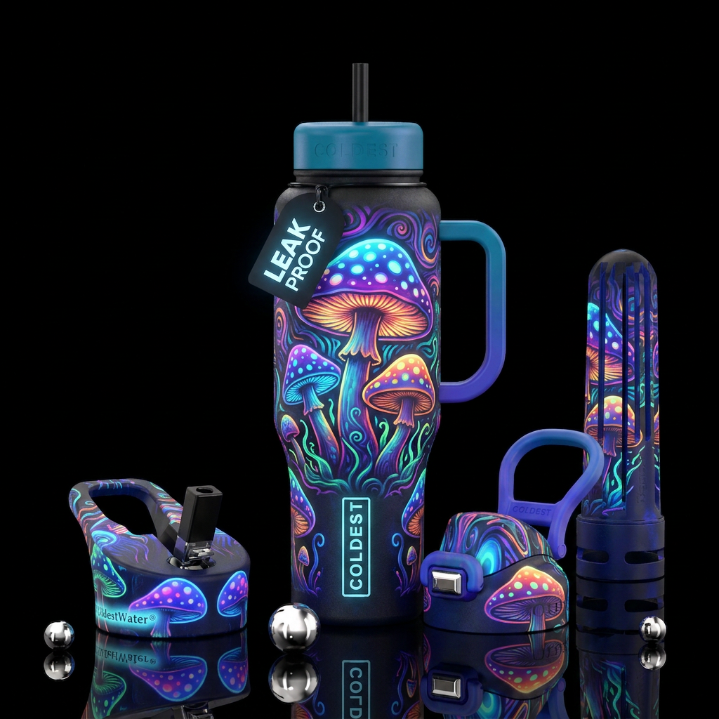 Lucid Shroom water bottle design