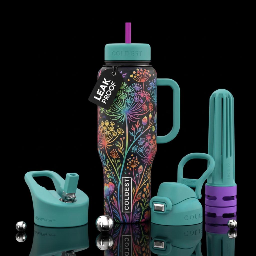Lace the Day water bottle design