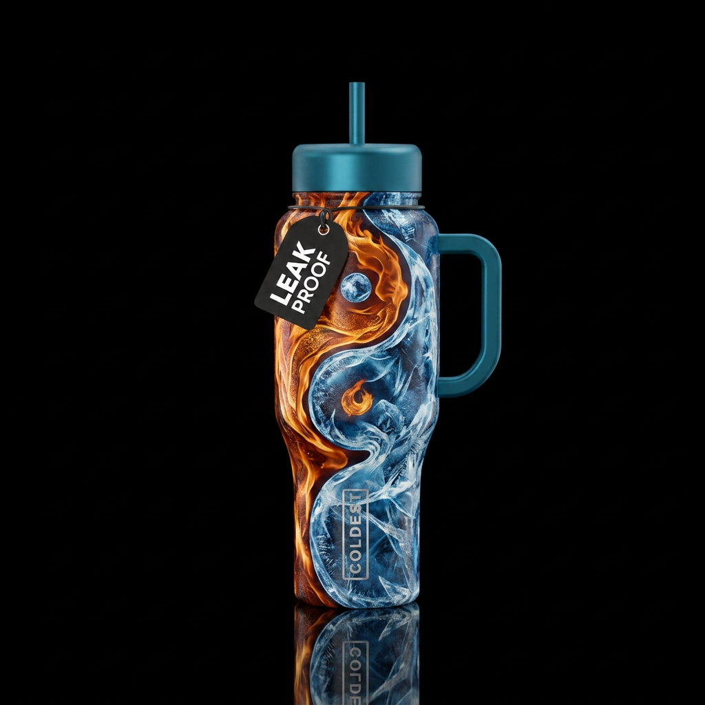 Opposites Attract water bottle design