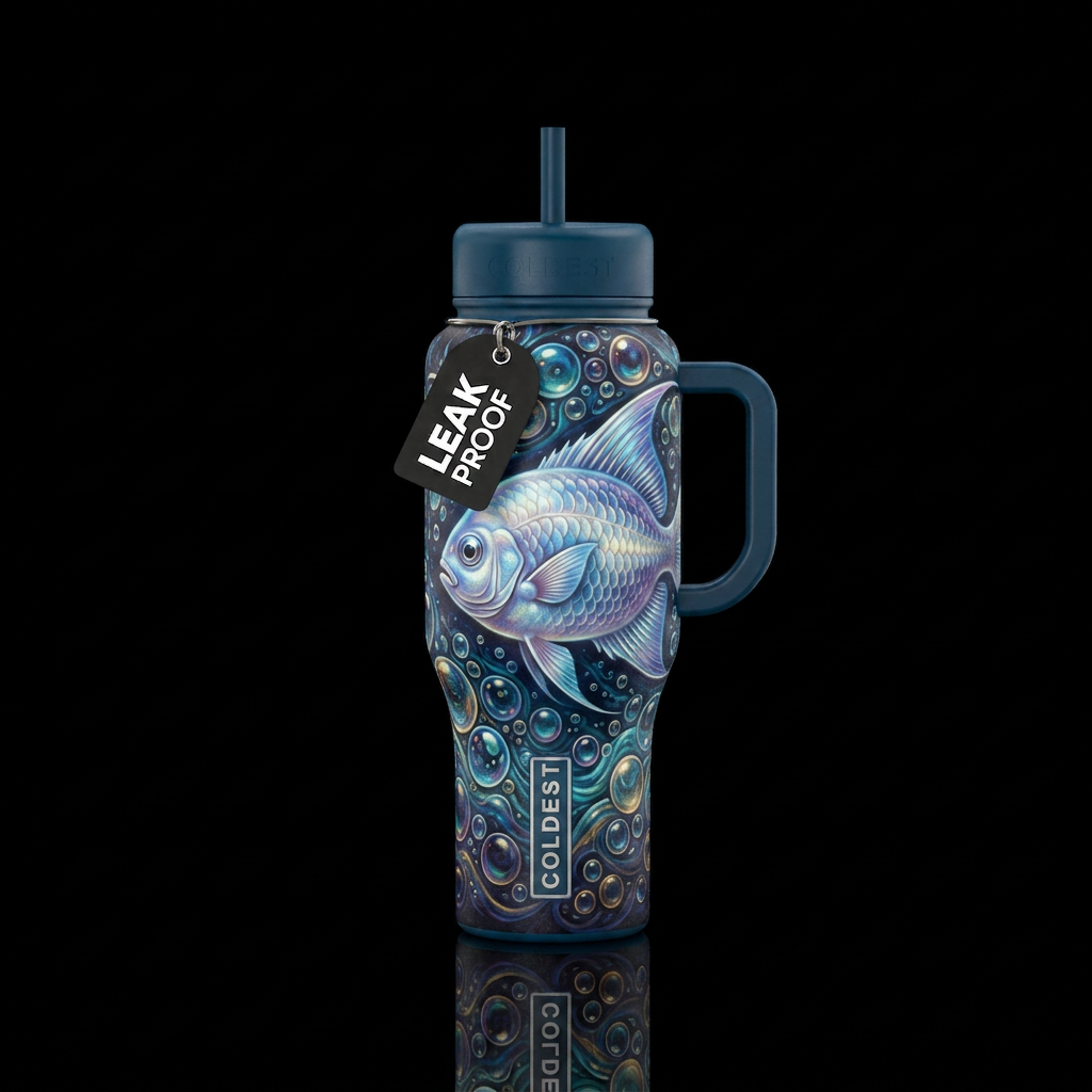 Dreaming in Bubbles water bottle design