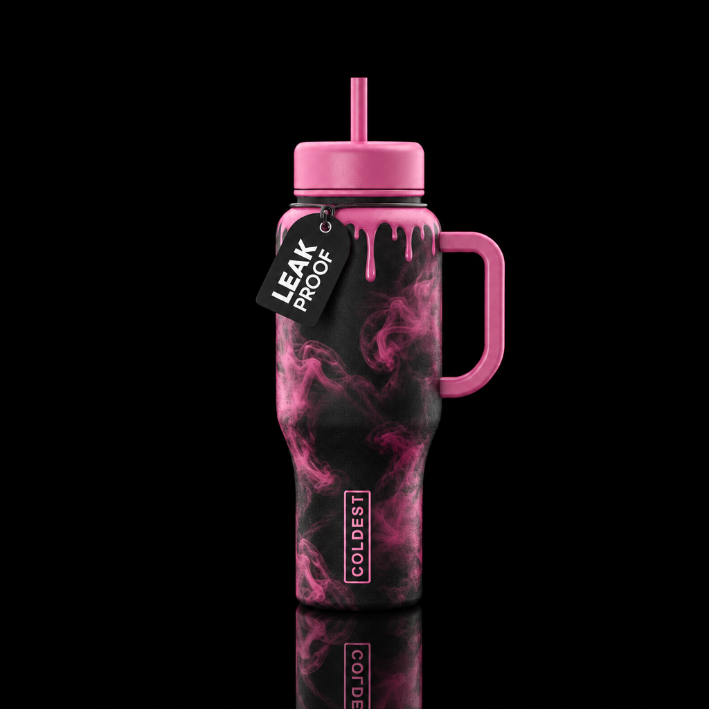 Pink Ooze water bottle design