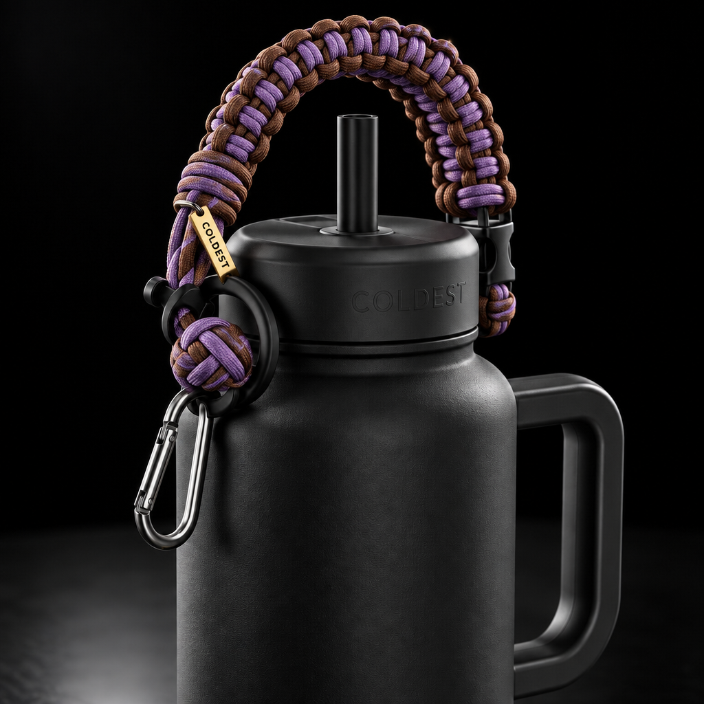 Purple Brown water bottle design