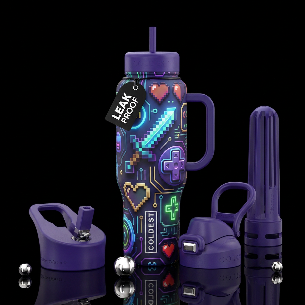 Gamer lovers cup water bottle design