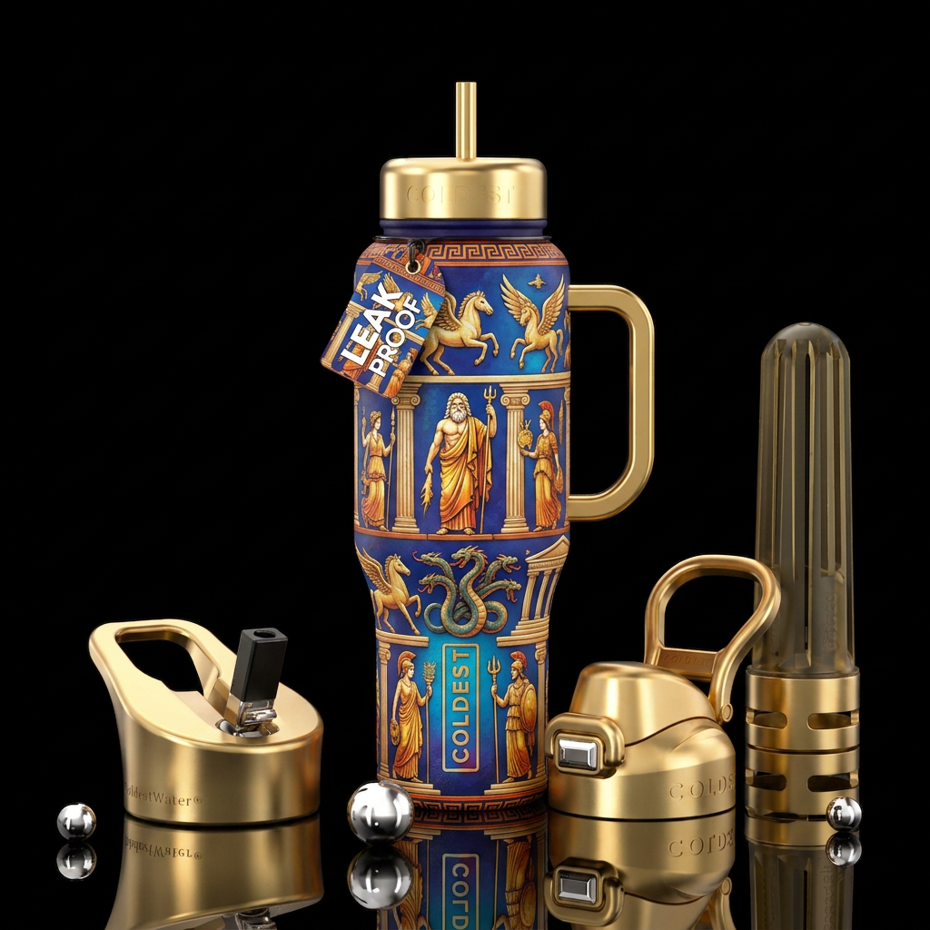 Power of Poseidon water bottle design