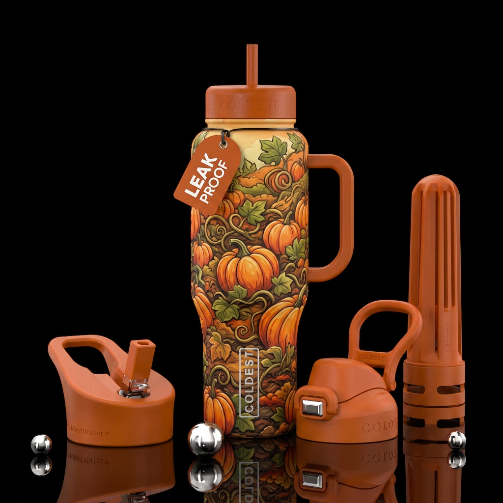 pumpkin patch water bottle design