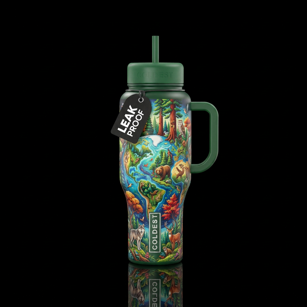 Taste of nature water bottle design