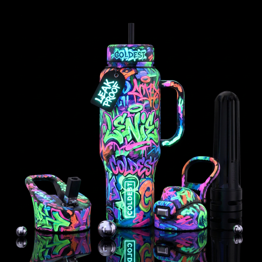 Graffiti nights water bottle design