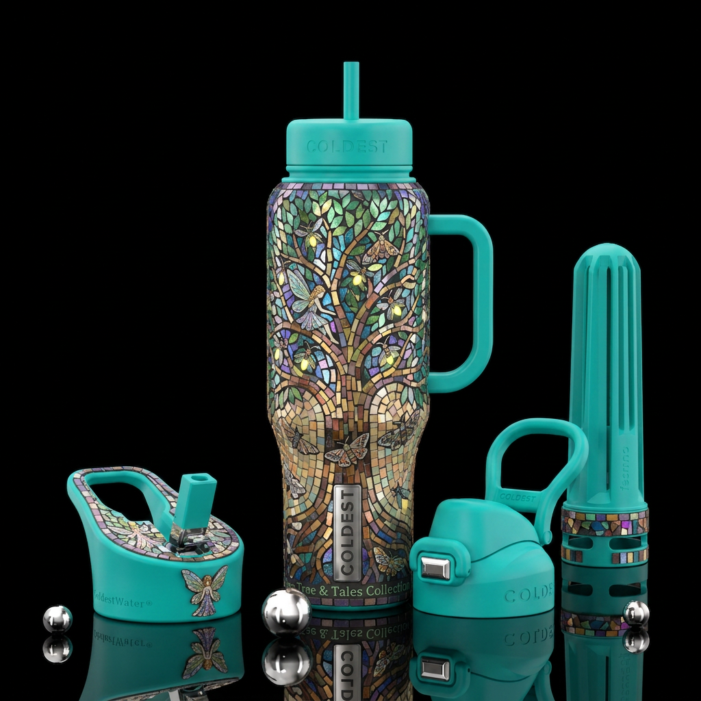 Into the trees water bottle design