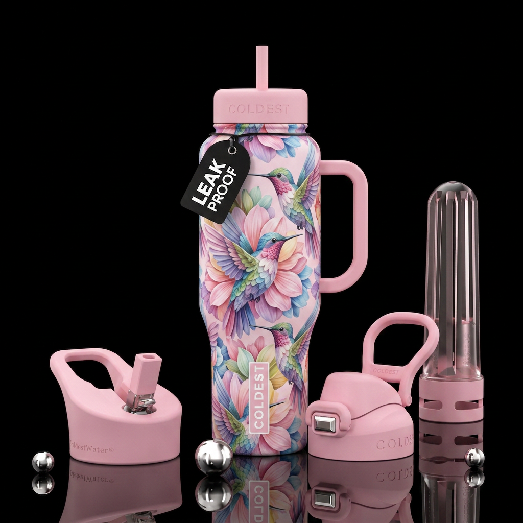Hummingbirds water bottle design