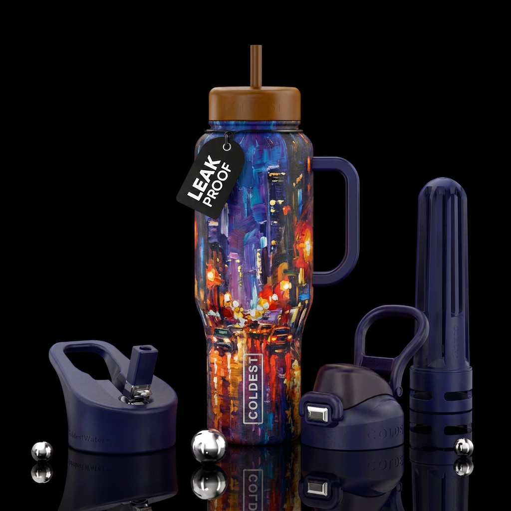 City Nights water bottle design