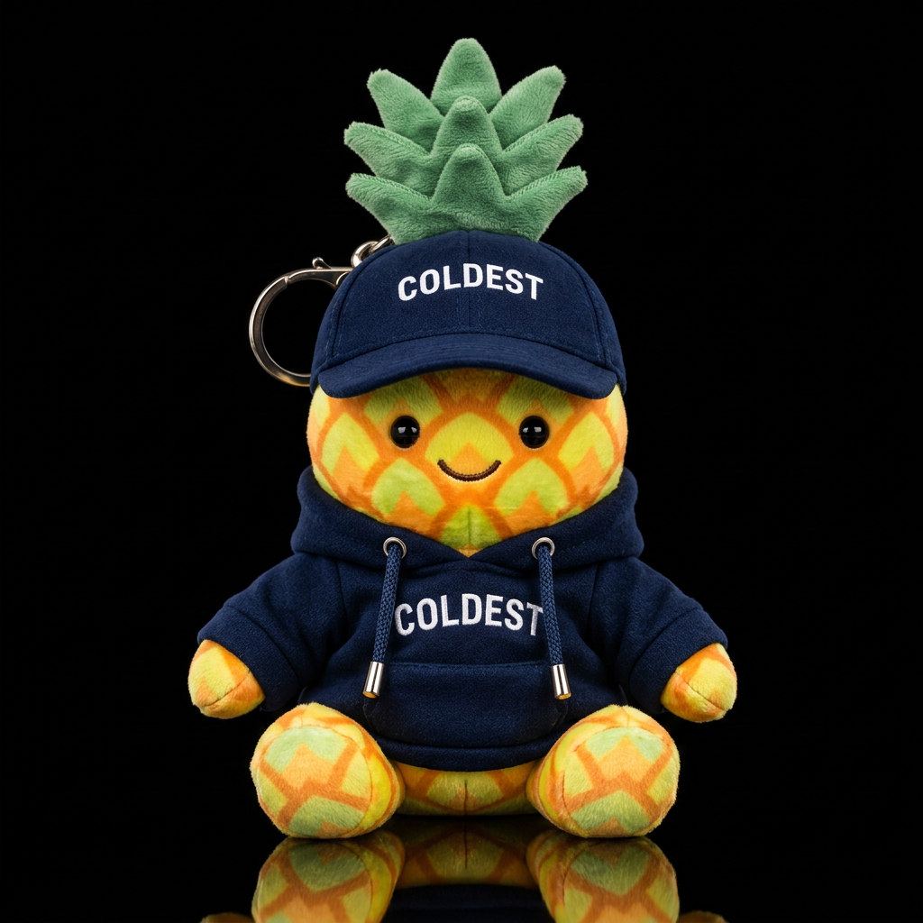 happy fun colored pineapple water bottle design