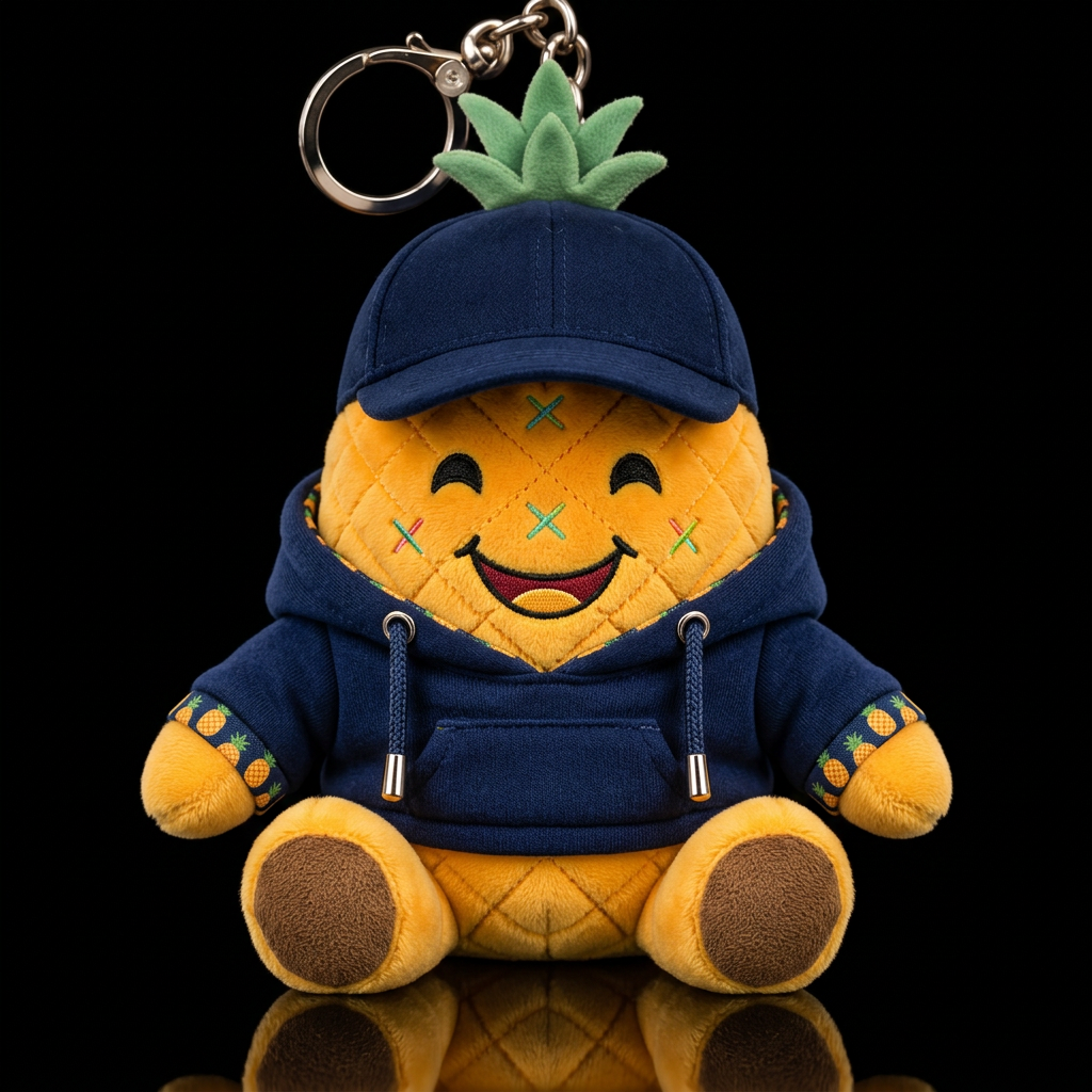 happy fun colored pineapple water bottle design