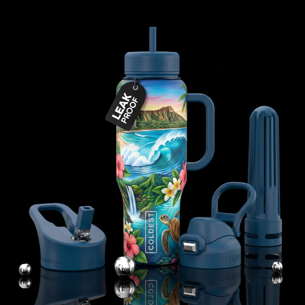 Hawaii water bottle design